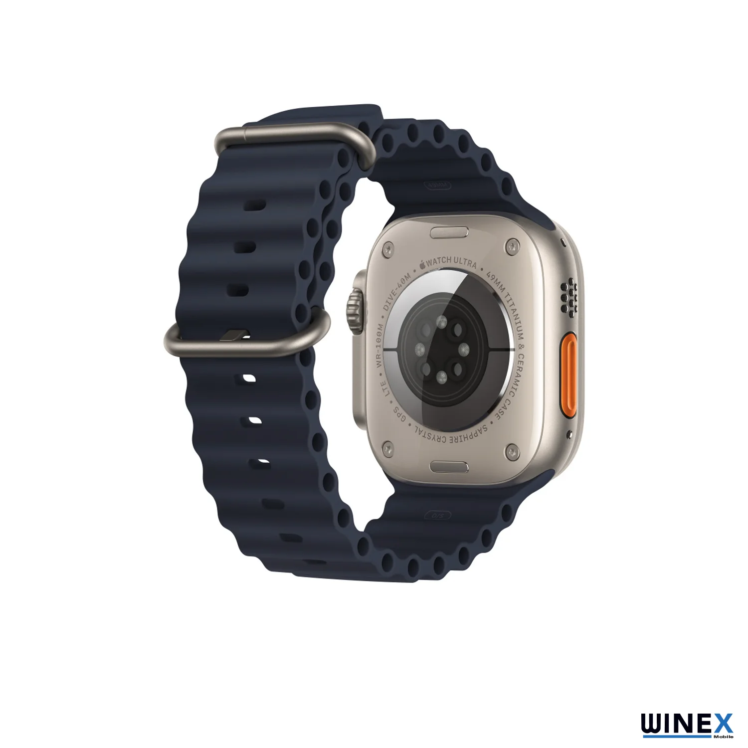 Winex 42-49mm Yeni Nesil Apple Uyumlu Akıllı Saat Kordonu Silikon Lacivert
