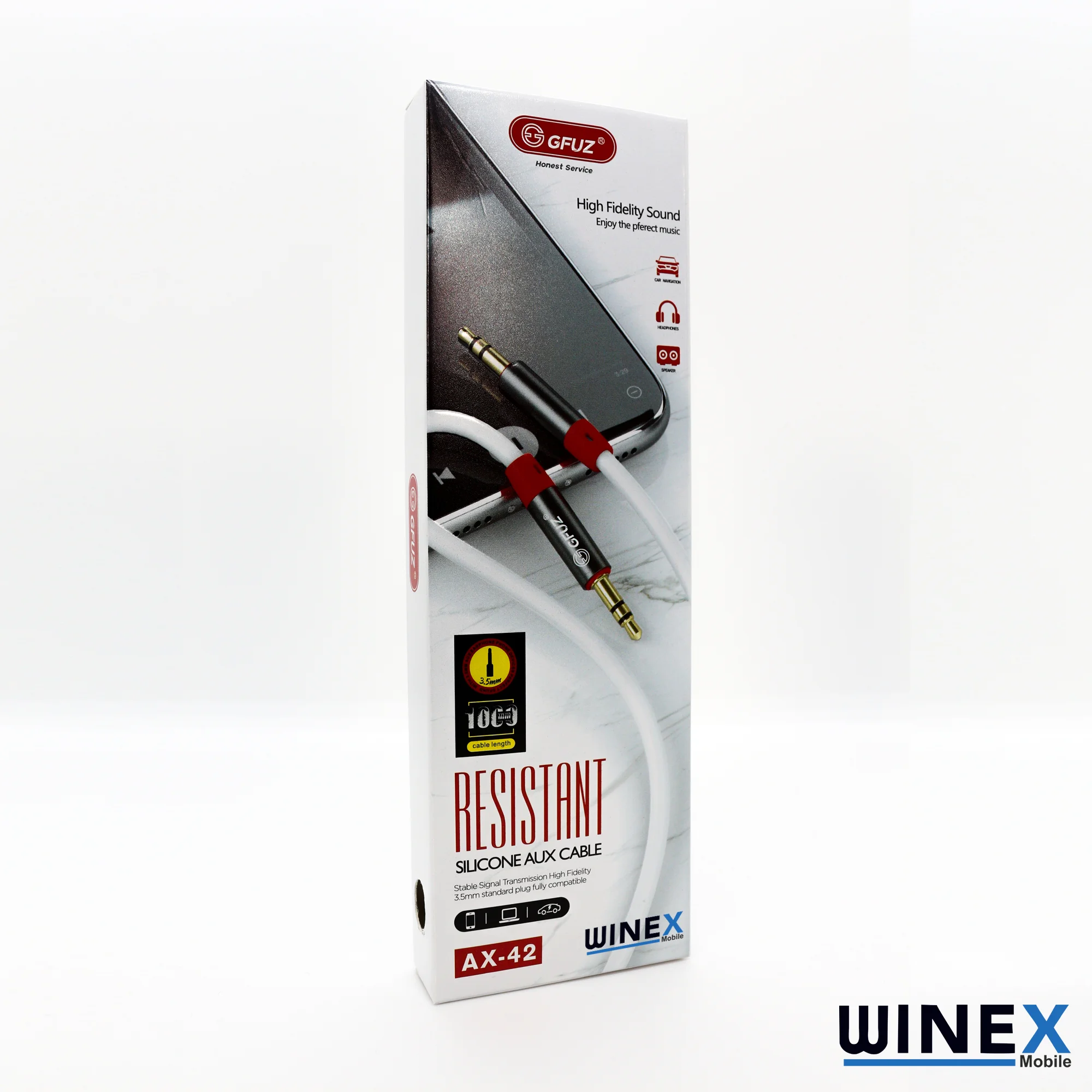 Winex AX42 Gfz 3.5mm Aux to Aux Kablo 1m Beyaz