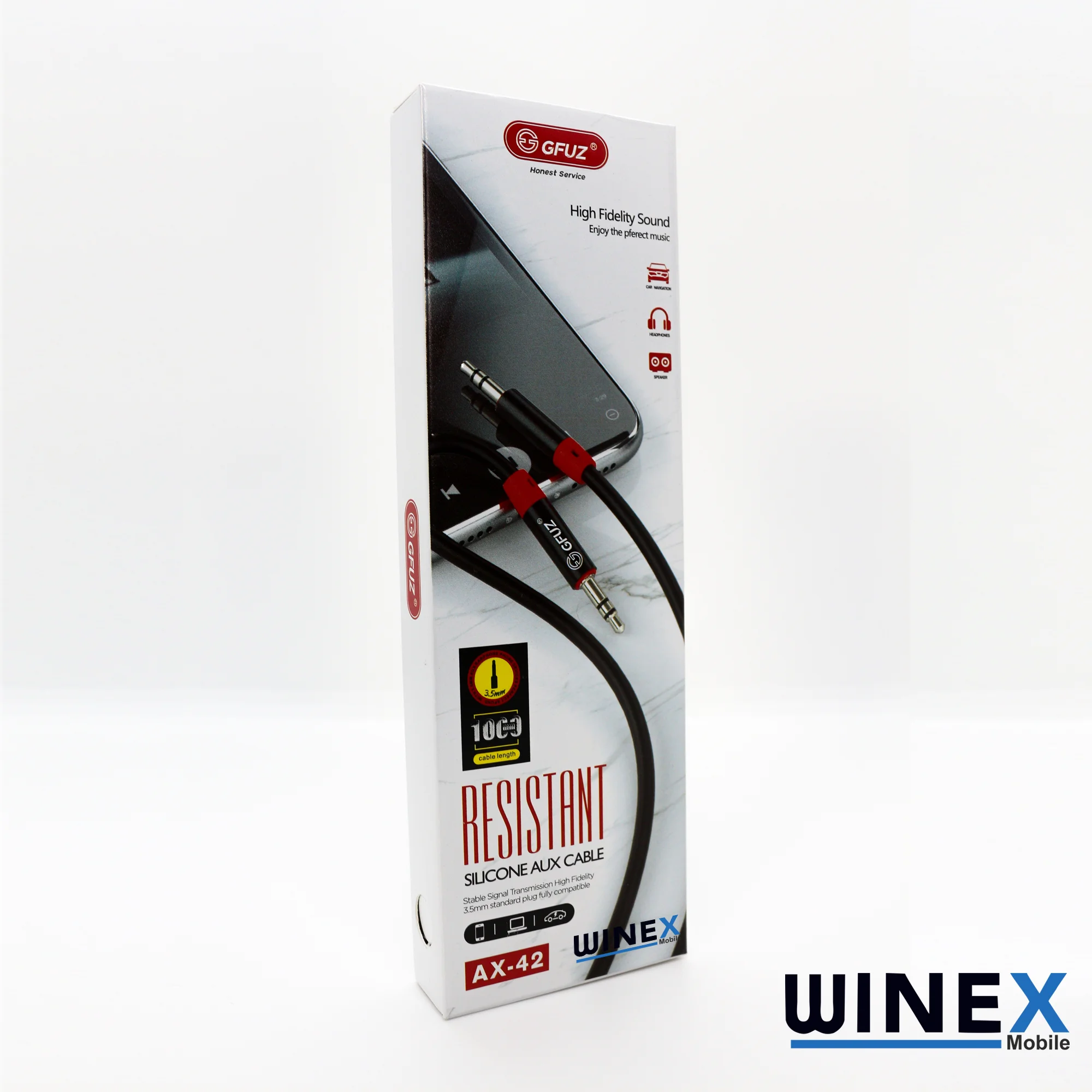Winex AX42 Gfz 3.5mm Aux to Aux Kablo 1m Siyah