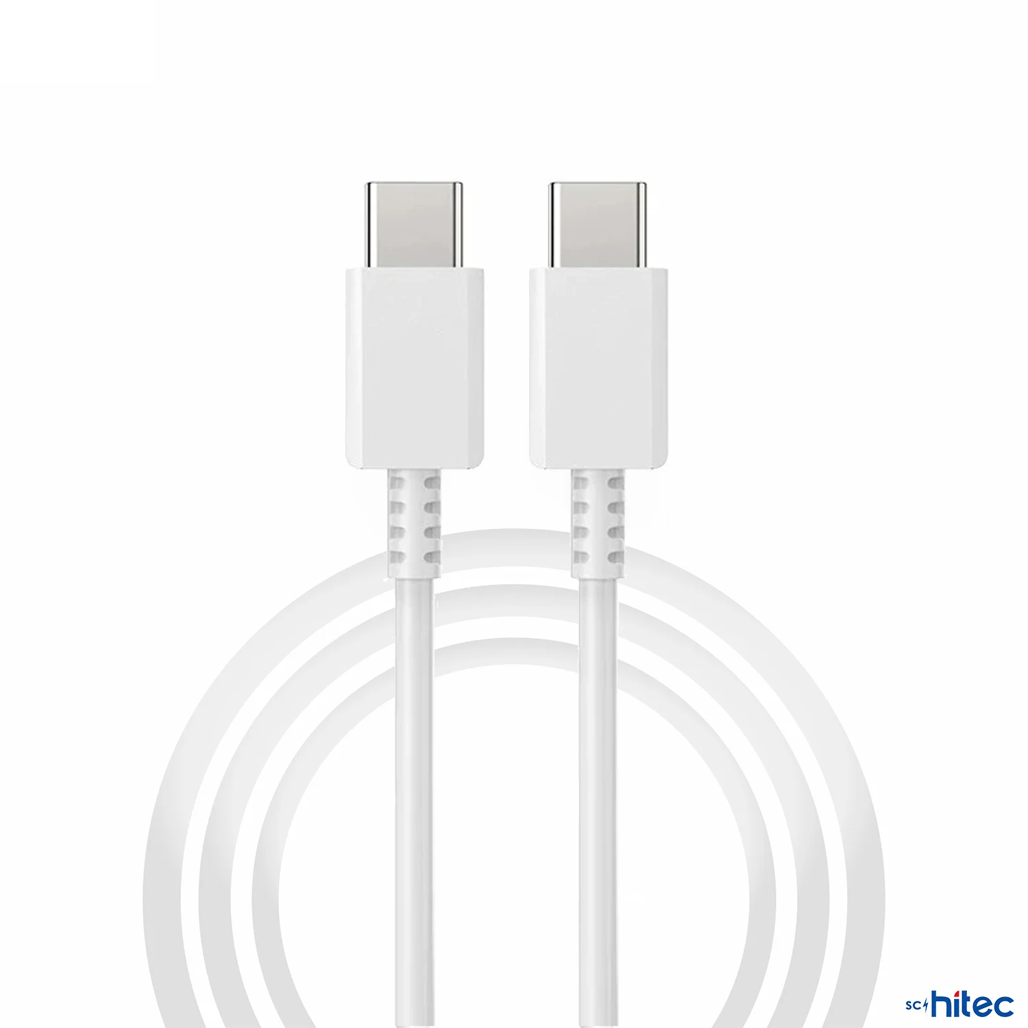 ScHitec 3A 50W Type-C to Type-C Data ve Şarj Kablosu 1metre Beyaz DN980