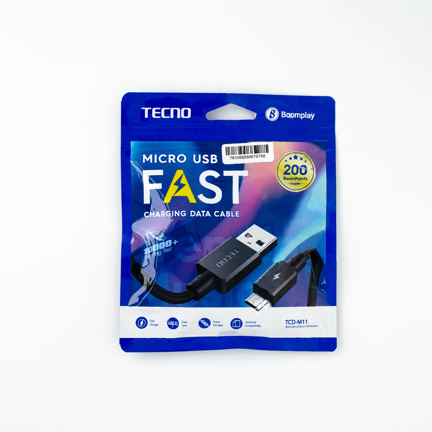 Tecno TCD-M11 USB-A to Micro 2A Data ve Şarj Kablosu 1m Siyah