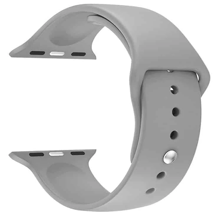 ScHitec 42-49mm Yeni Nesil Apple Uyumlu Akıllı Saat Kordonu Silikon Gri