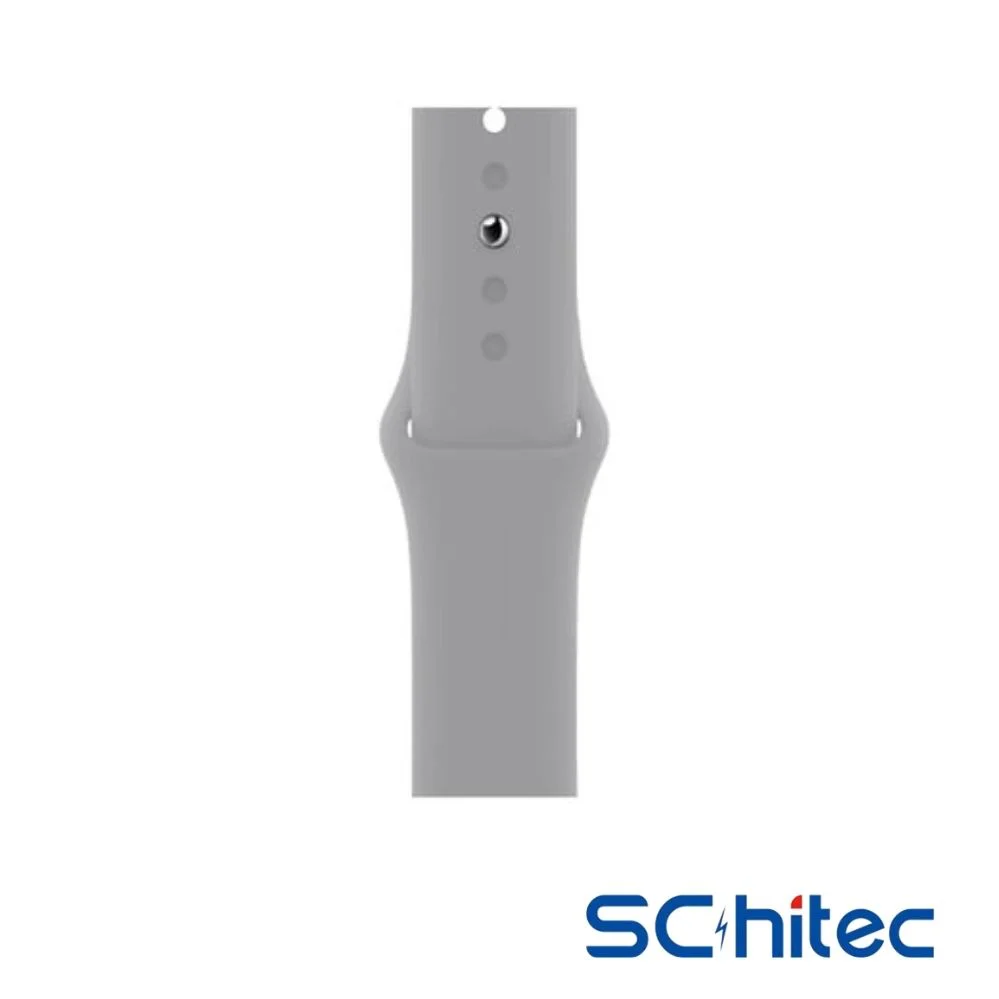 ScHitec 42-49mm Yeni Nesil Apple Uyumlu Akıllı Saat Kordonu Silikon Gri