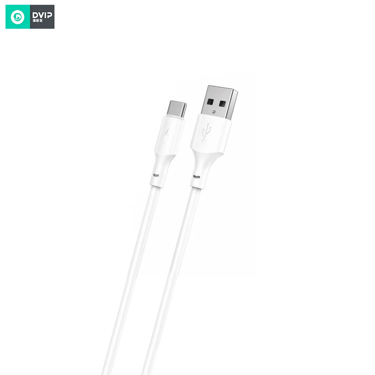 DVIP N14 2.4A UsbA to Type-C Kablolu Hızlı Şarj Aleti Set Beyaz