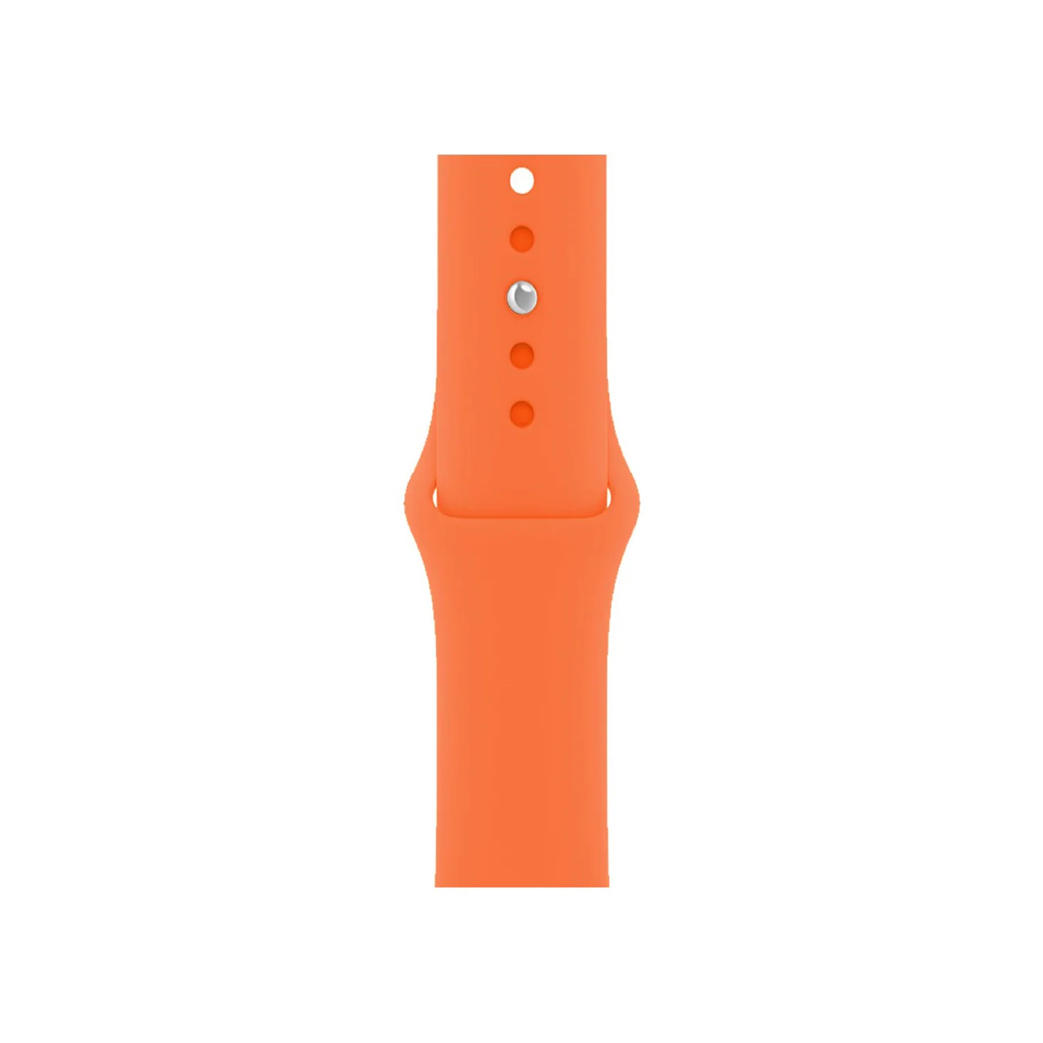 ScHitec 42-49mm Yeni Nesil Apple Uyumlu Akıllı Saat Kordonu Silikon Turuncu