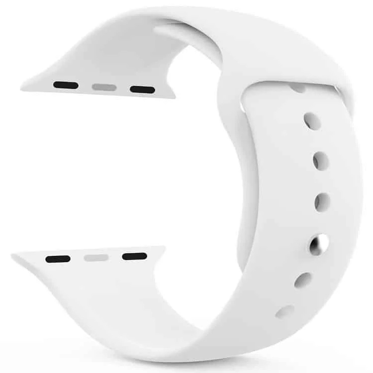 ScHitec 42-49mm Yeni Nesil Apple Uyumlu Akıllı Saat Kordonu Silikon Beyaz