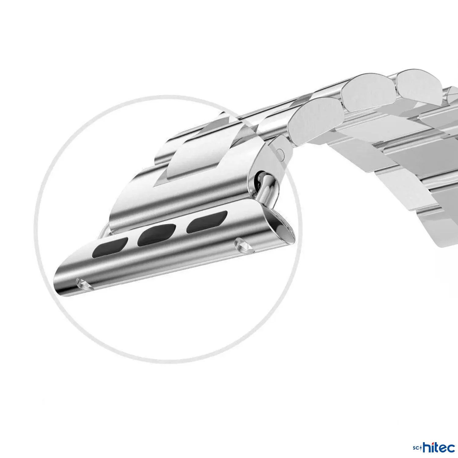 ScHitec 42-49mm Yeni Nesil Apple Uyumlu Akıllı Saat Kordonu Metal Gri