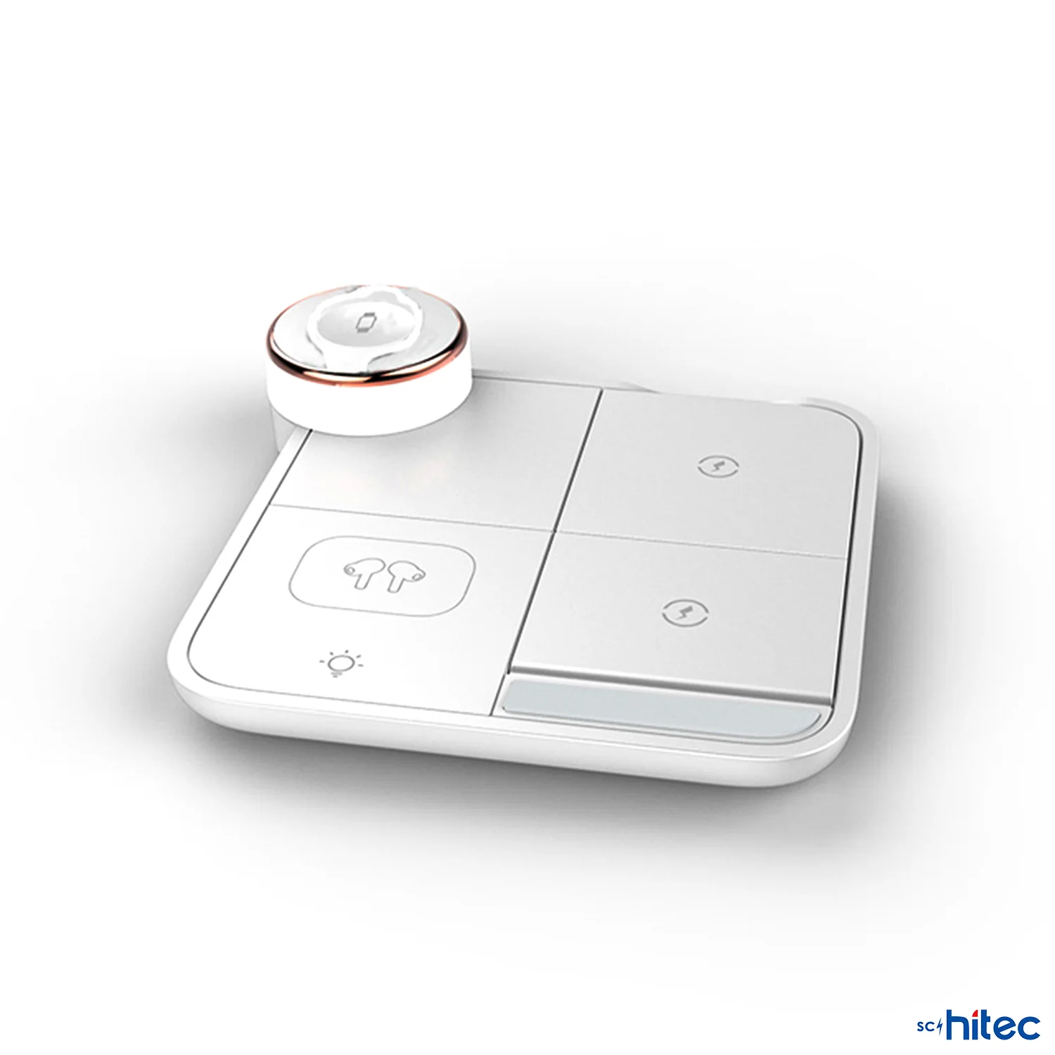 ScHitec 4in1 Kablosuz Wireless Hızlı Şarj Ünitesi 18.5W ve Gece Lambası Beyaz