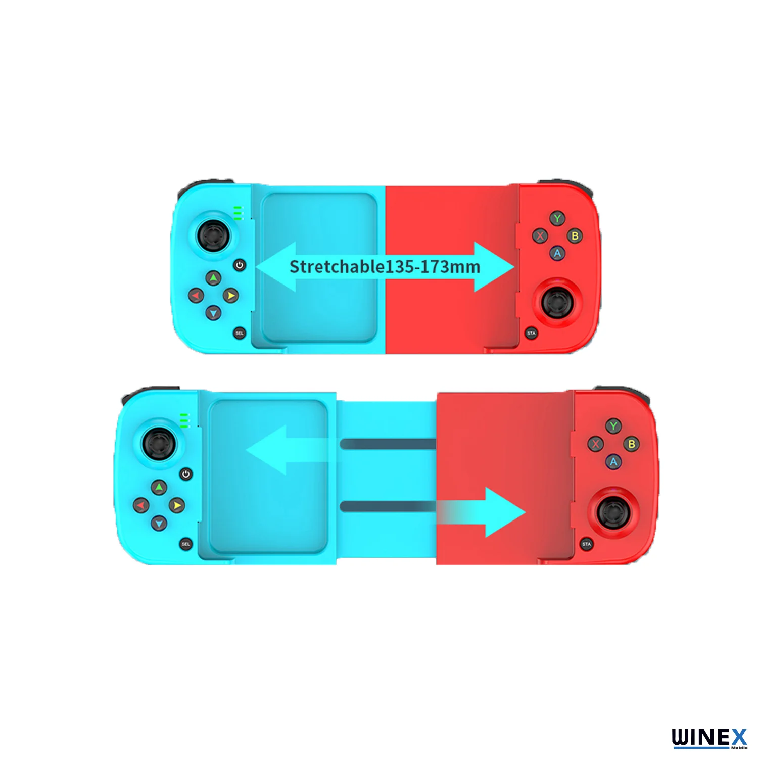 Winex Android İos HarmonyOs Switch AndroidTV Windows Akıllı Bluetooth Teleskopik Gamepad Joystick Beyaz D3