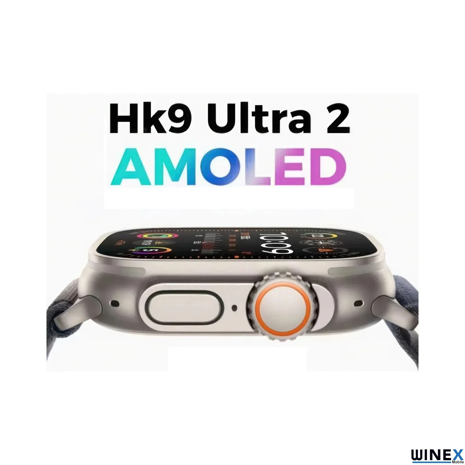 Winex Watch HK9 Ultra 2 Amoled Ekran Android İos HarmonyOs Uyumlu Akıllı Saat Kırmızı