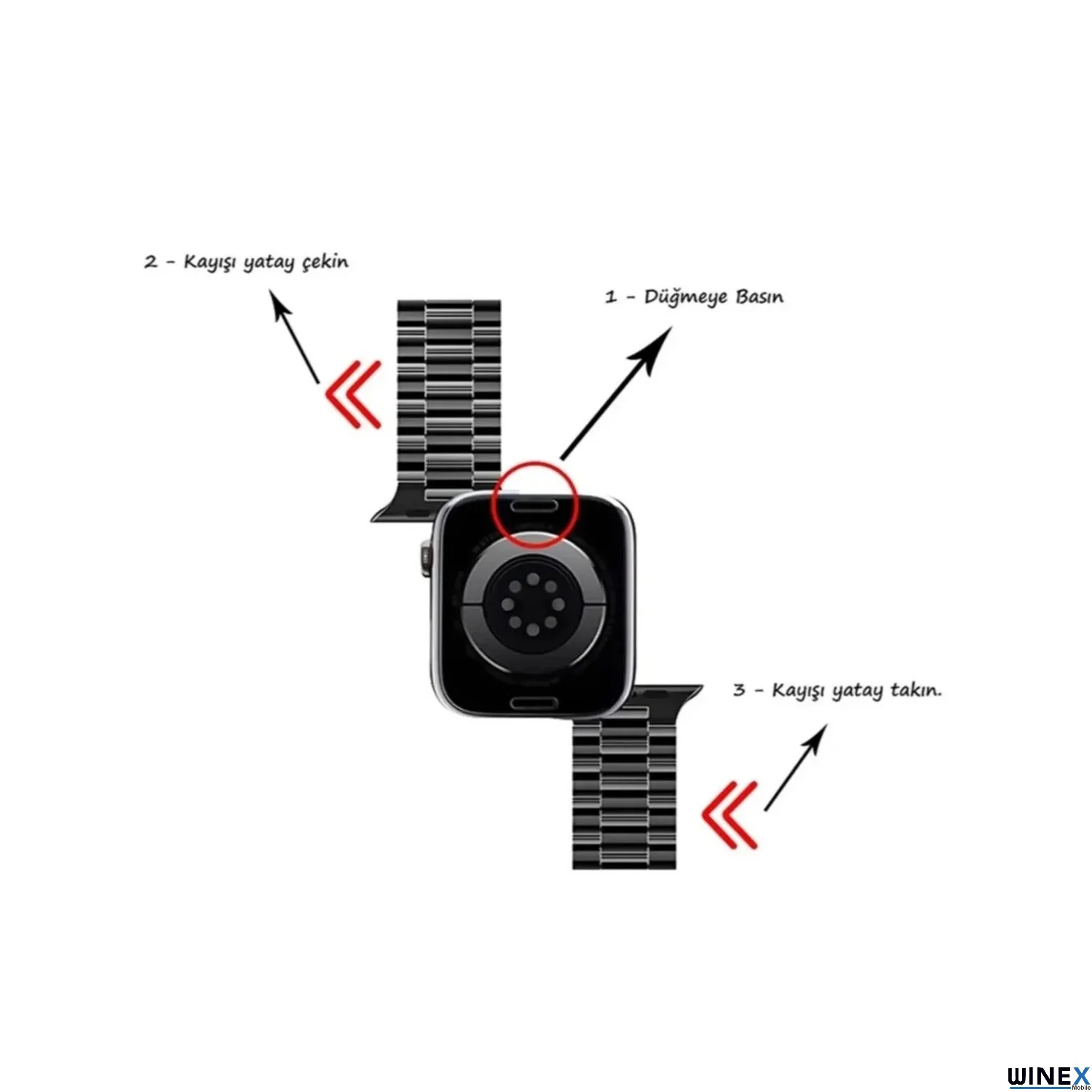 Winex Watch 8 WS92 Max Amoled Ekran Android İos HarmonyOs Uyumlu Akıllı Saat Gümüş