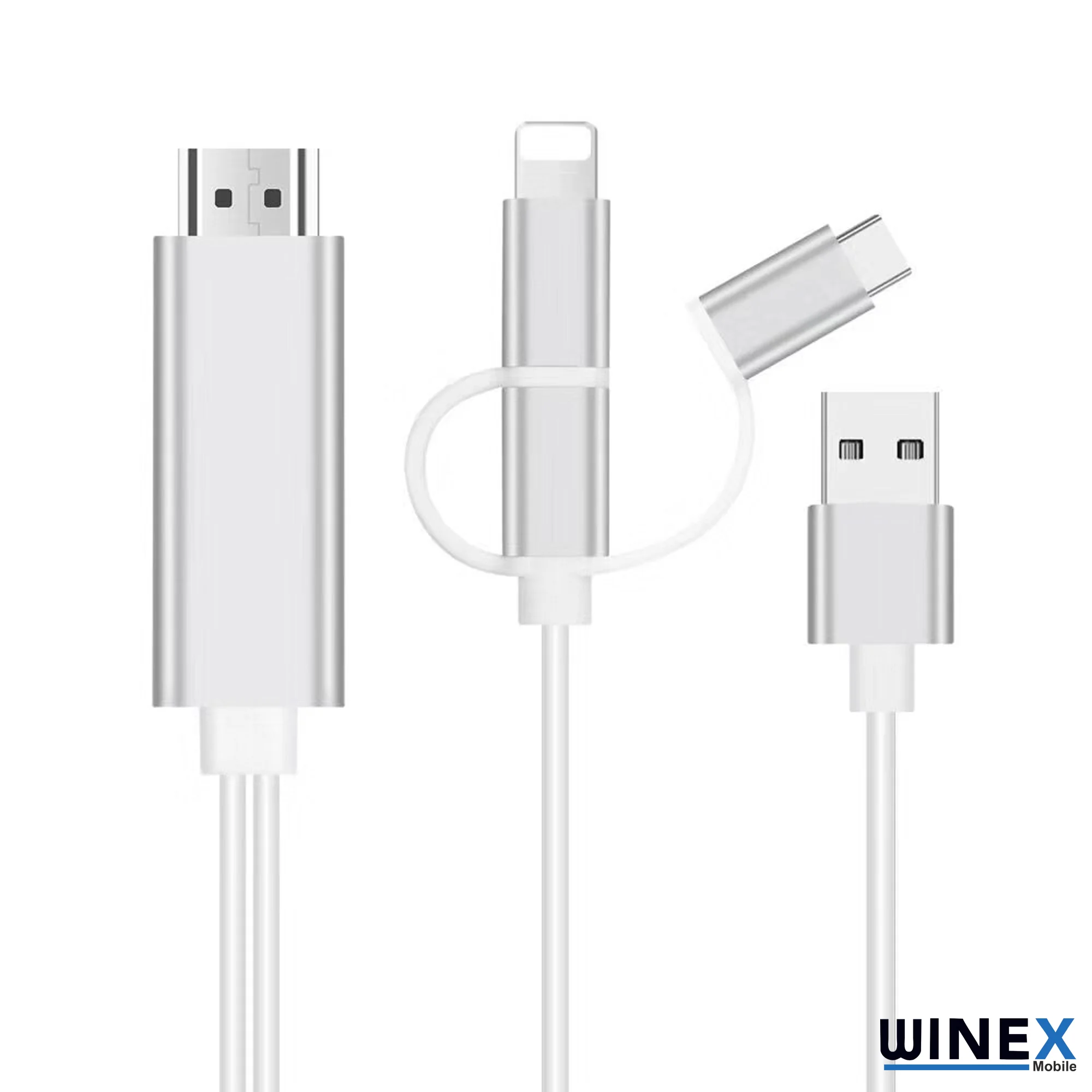 Winex 3in1 Arsky Micro, Type-C, Lightning to 4K Hdmi Hdtv Dönüştürücü A514