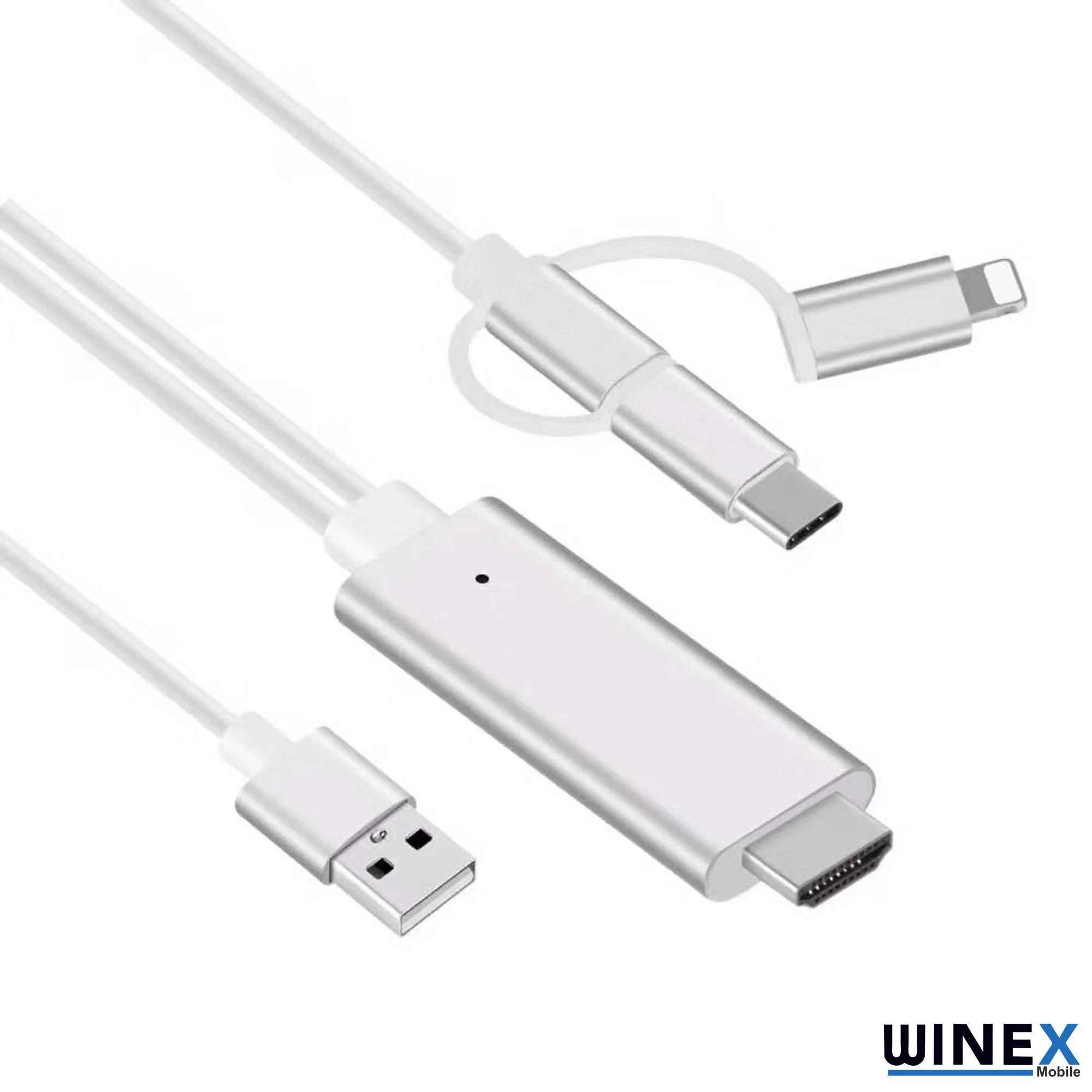 Winex 3in1 Arsky Micro, Type-C, Lightning to 4K Hdmi Hdtv Dönüştürücü A514