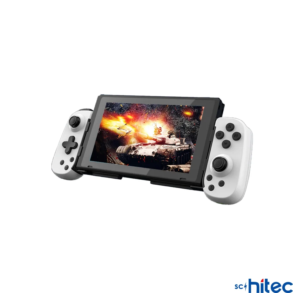 ScHitec Android İos HarmonyOs Switch AndroidTV Windows Akıllı Bluetooth Teleskopik Gamepad Joystick Beyaz D6