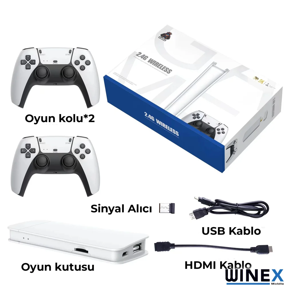 Winex Arcade 4KHD Emuelec Retro Game Stick 90 lı Yıllar Atari Makinası Oyunları 20600 Oyunlu Konsol M15