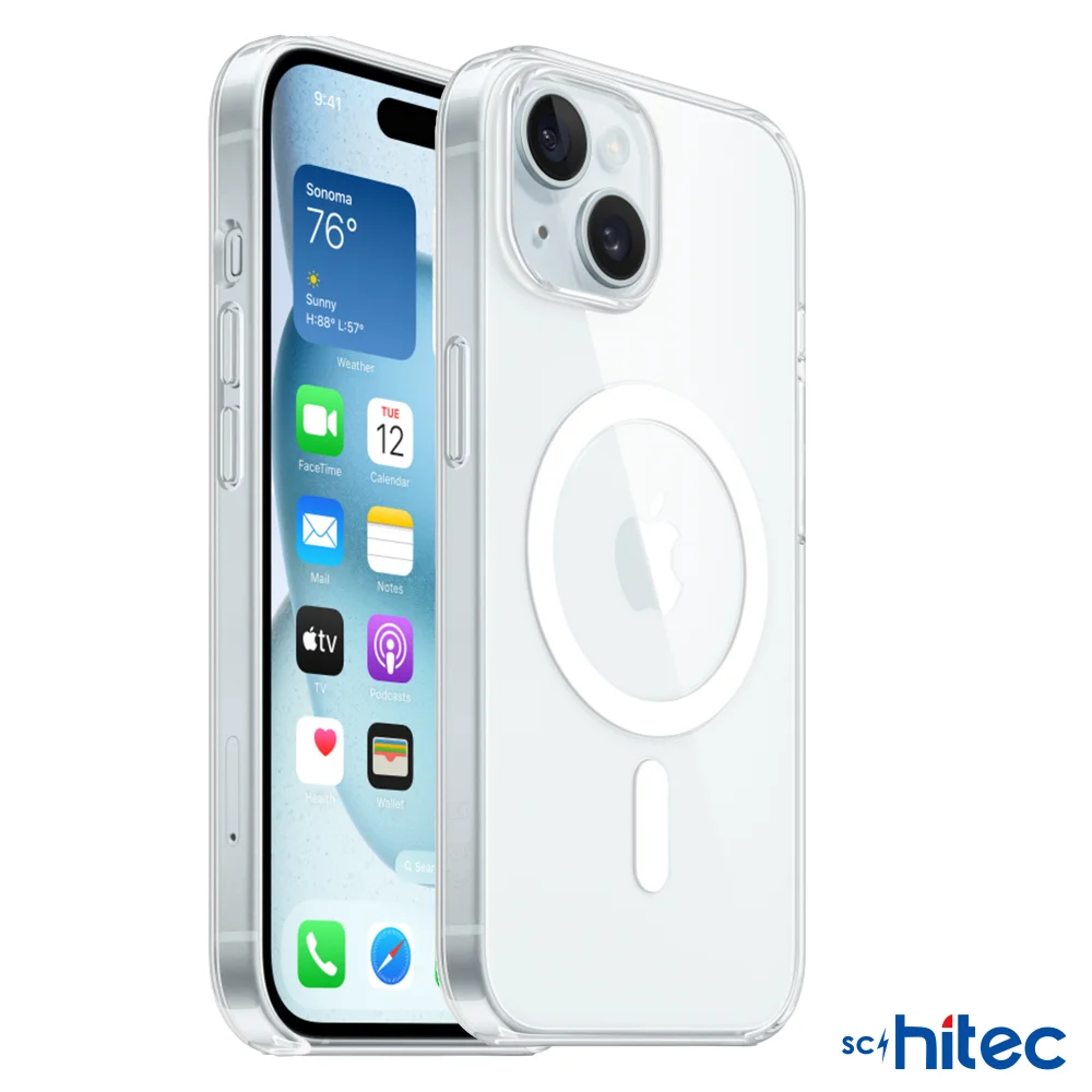 ScHitec İphone 15 Magsafe Özellikli Şeffaf Kılıf