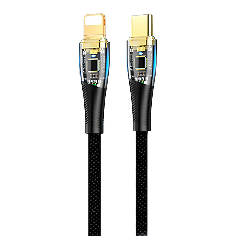 DVIP LX5 6A 200W Type-C to Lightning PD2.0 PD3.0 Hızlı Data ve Şarj Kablosu 1.2 Metre Siyah