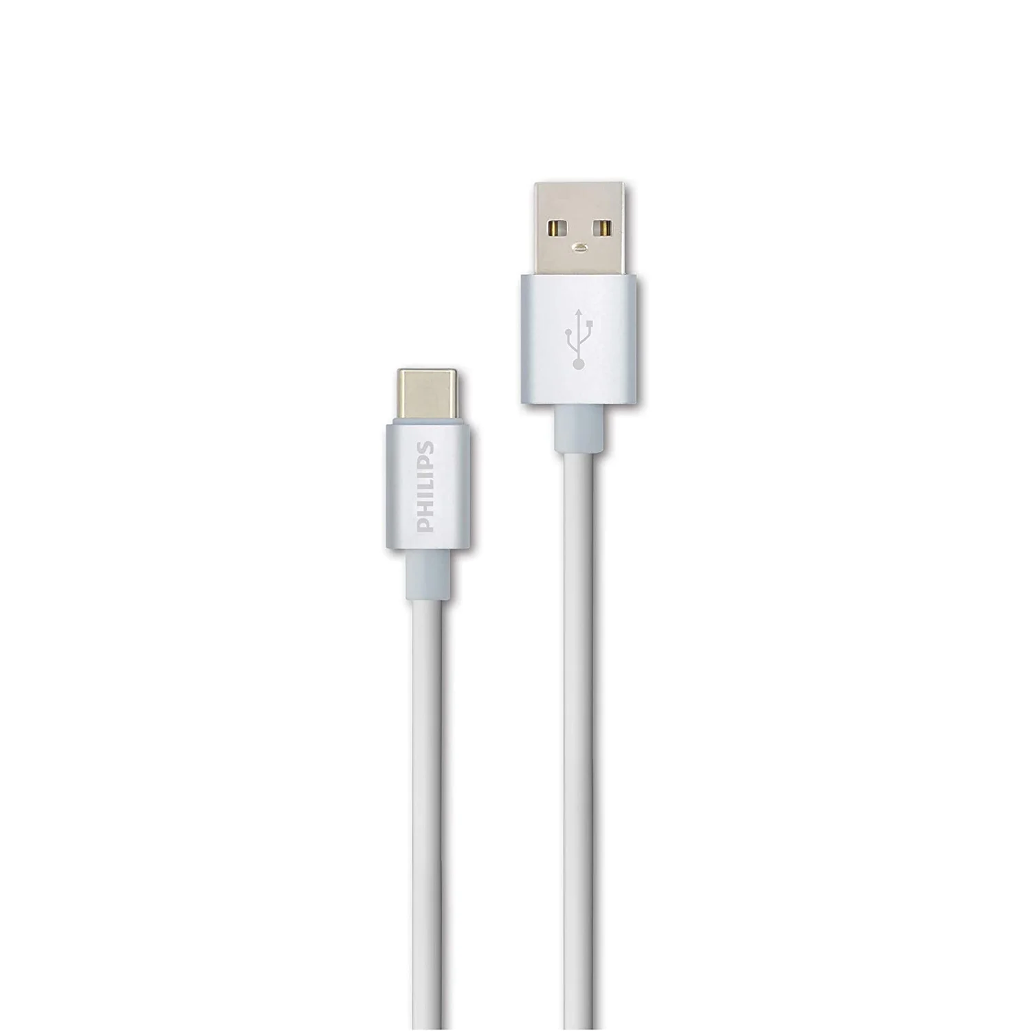 Philips 3A 60W UsbA to Type-C 1.2M Hızlı Şarj ve Data Kablosu Beyaz + ScHitec Type-C to UsbA 3.0 OTG Dönüştürücü Adaptör