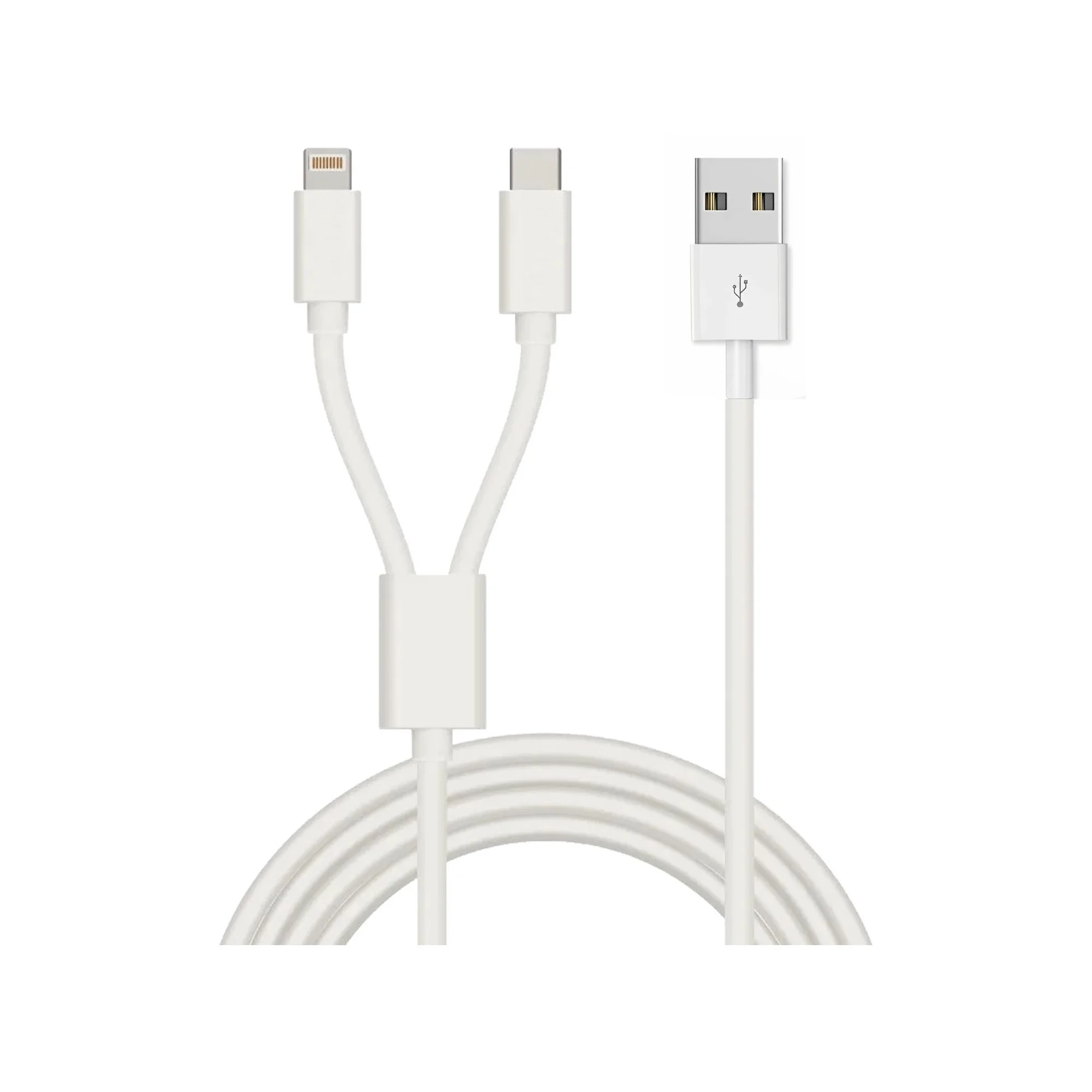 ScHitec 2in1 5A 120W UsbA to Type-C ve Lightning Hızlı Data ve Şarj Kablosu 120cm SX21C