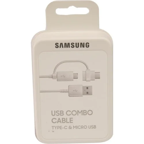 Samsung Kombo Kablo UsbA to Micro ve Type-C DG930DW (Samsung Türkiye Garantili)