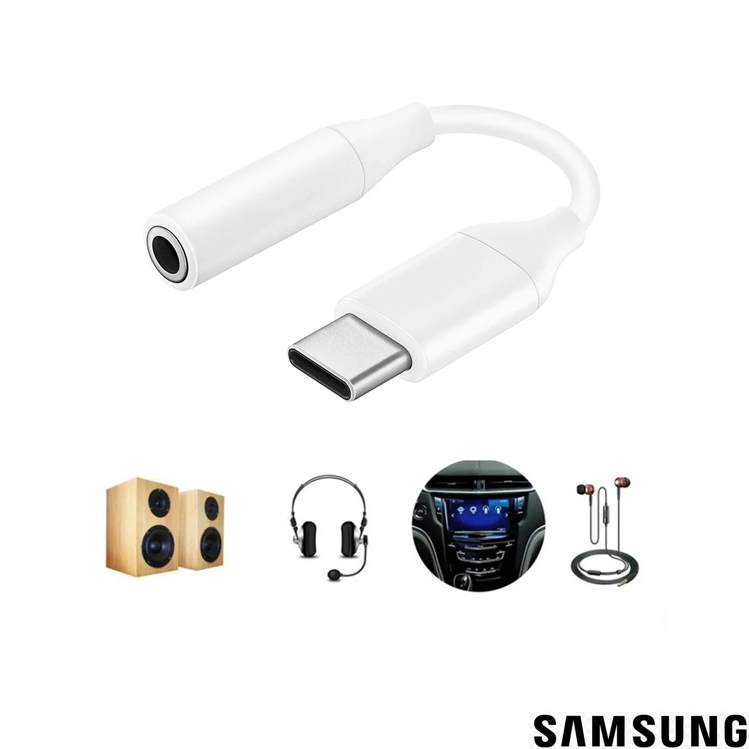 Samsung UC10 Type-C to 3.5mm Jack Dönüştürücü Adaptör Beyaz İthalatçı Garantili