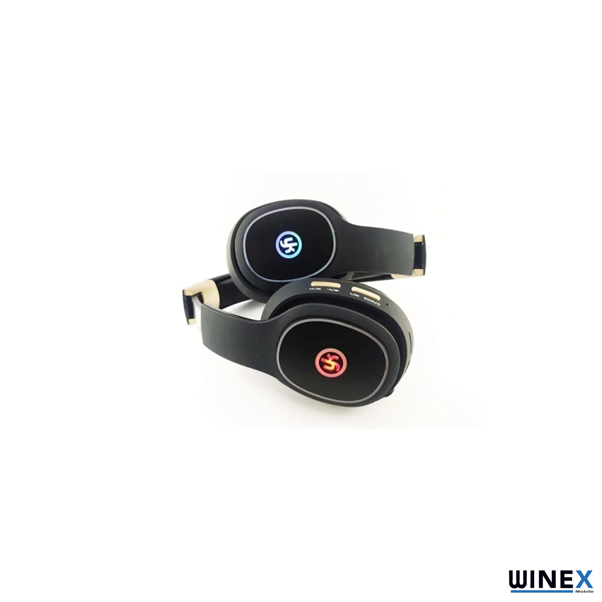 Winex YK Led Kulak Üstü Mikrfonlu Bluetooth 5.0 Kablosuz Kulaklık Siyah