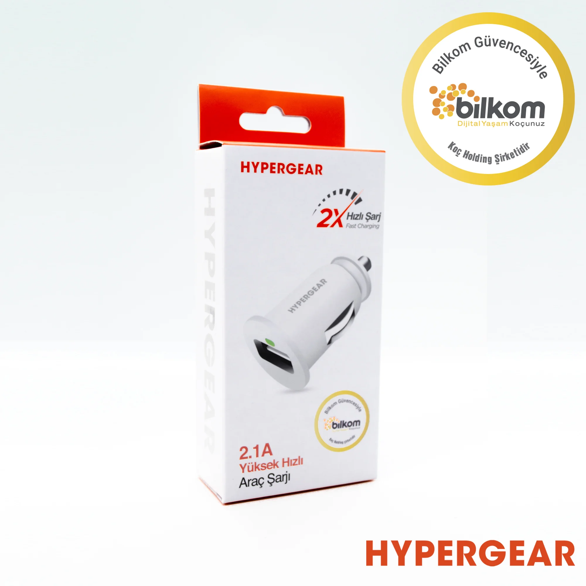 Hypergear 2.1A  2X Hızlı Araç Şarj Aleti Başlığı Beyaz