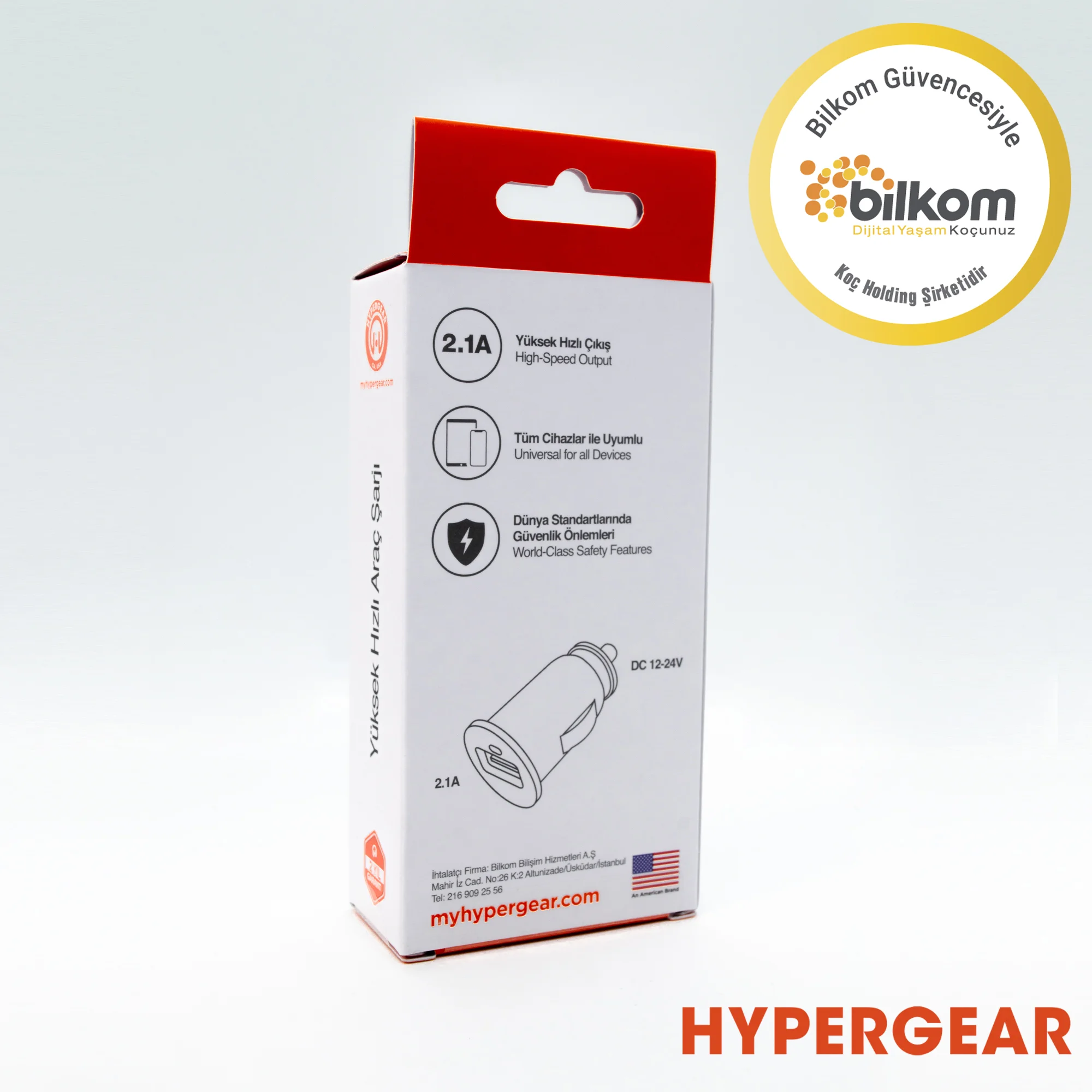 Hypergear 2.1A  2X Hızlı Araç Şarj Aleti Başlığı Beyaz