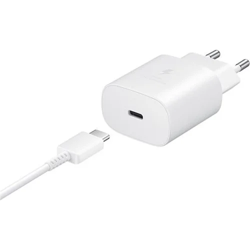 Samsung TA800X Fast Charging 25W Type-C Çıkışlı Kablolu Şarj Aleti Beyaz (Samsung Türkiye Garantili)