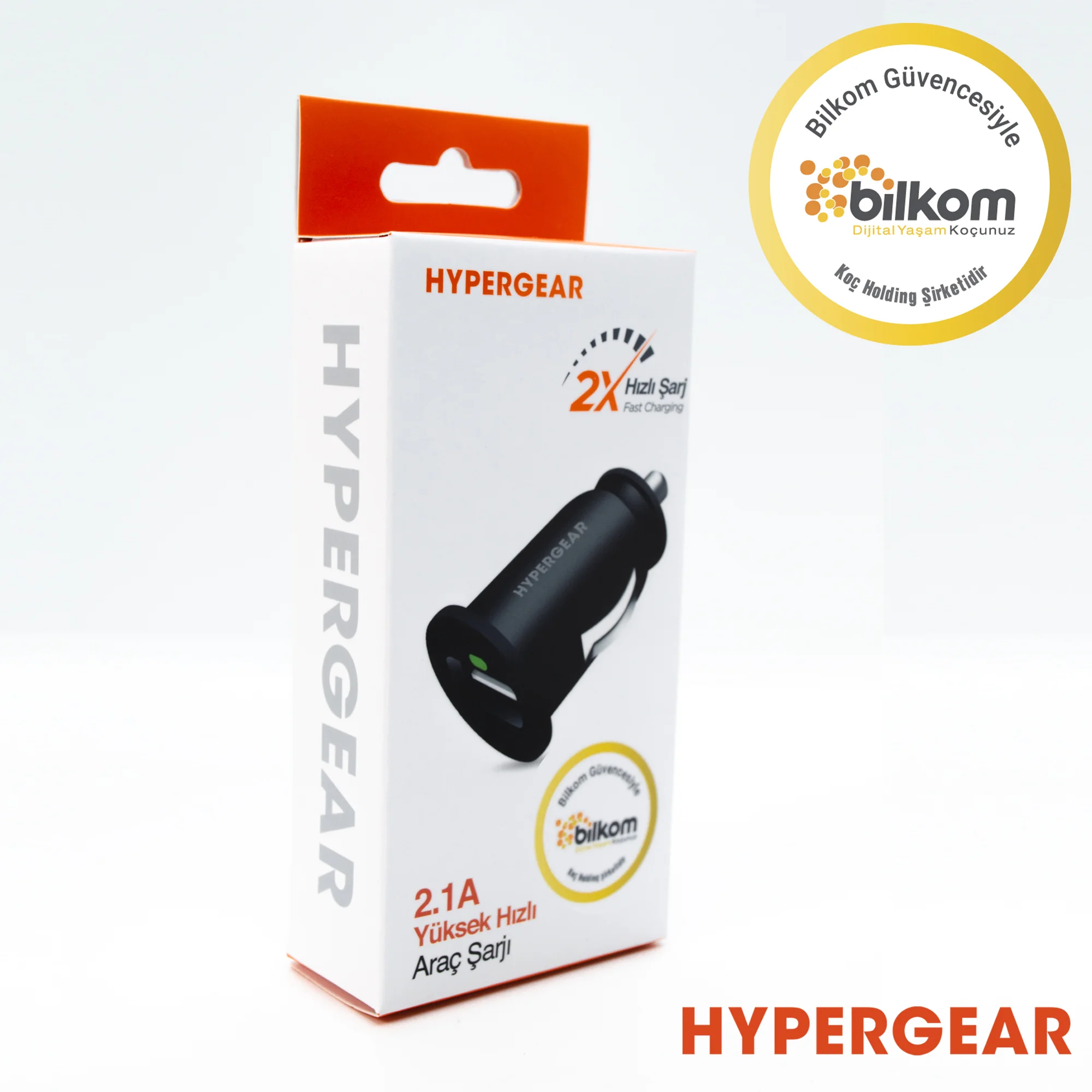 Hypergear 2.1A 2X Hızlı Araç Şarj Aleti Set Type-C Kablo Siyah