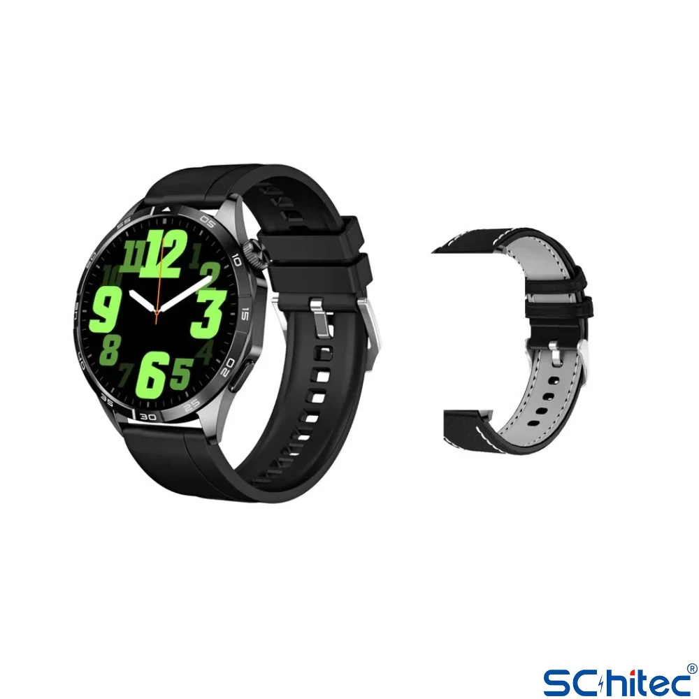 ScHitec Max Amoled Ekran Android İos HarmonyOs Uyumlu Akıllı Saat Siyah