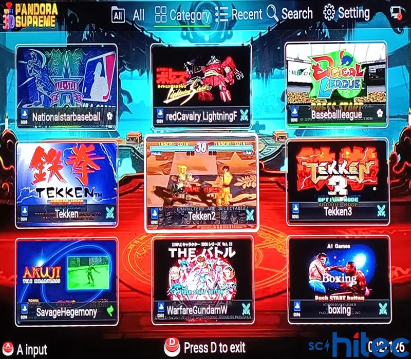 ScHitec 4K Arcade Station 3D Supreme 8000 Oyunlu TV Baglanan Atari Makinası