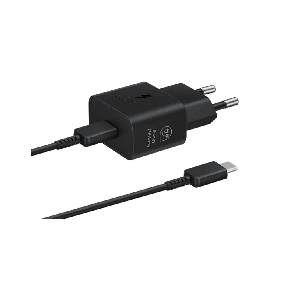 Samsung EP-T2510X 25W Hızlı Şarj Aleti Type-C to Type-C Kablolu Set Siyah (Samsung Türkiye Garantili)