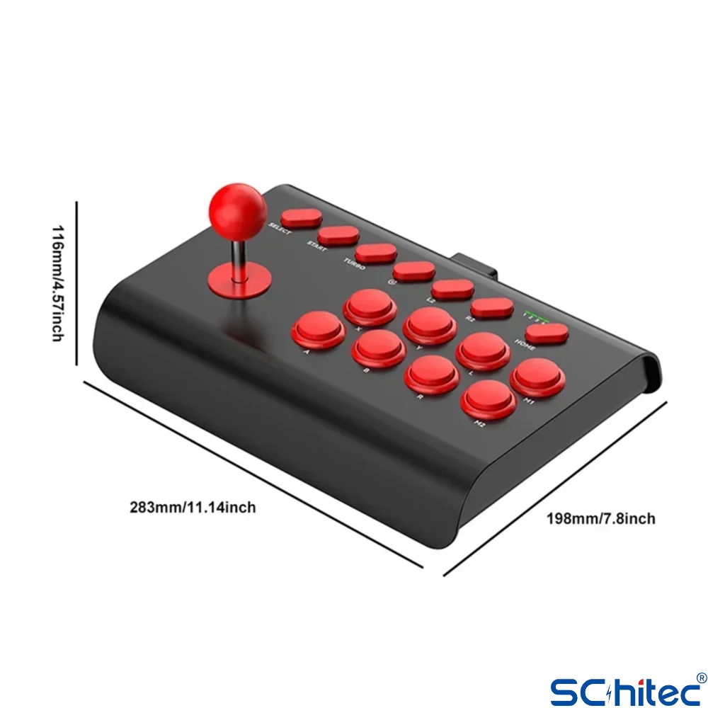 ScHitec BSP-Y02 Joystick Switch/Ps3/Ps4/Pc/Android/İos MF/TV Retro Oyun Konsolu Joystiği Siyah
