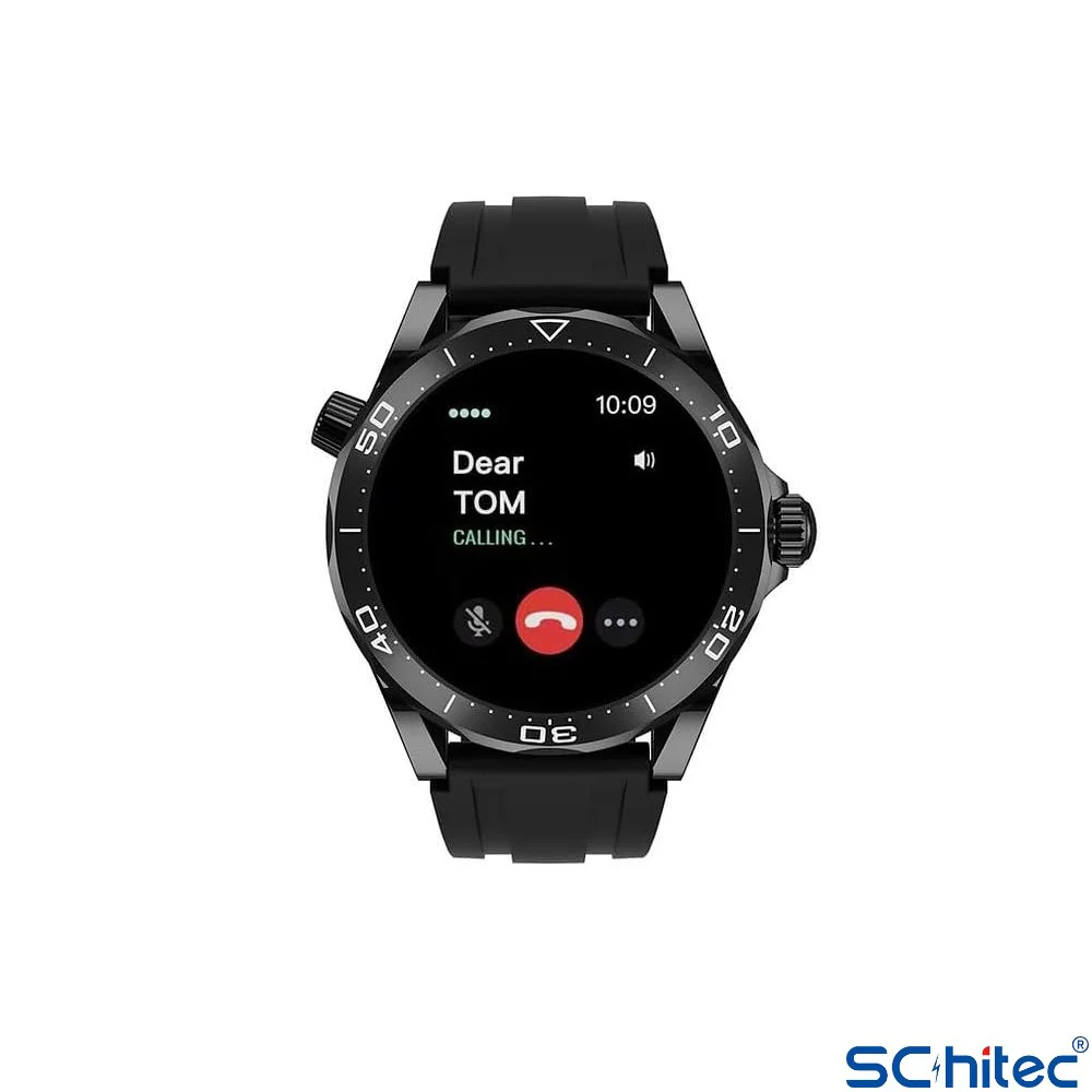 ScHitec RW48 Amoled Ekran Android İos HarmonyOs Uyumlu 3 Kordonlu Akıllı Saat Siyah