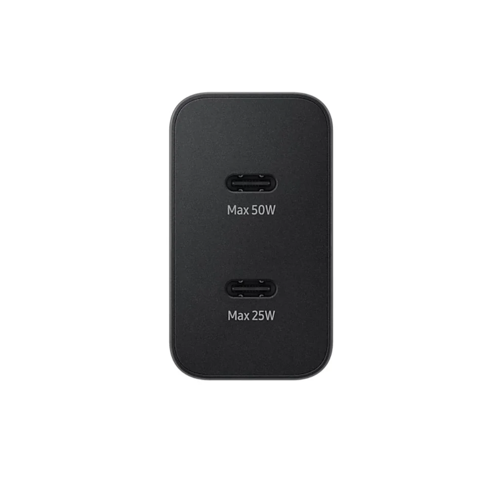 Samsung EP-T5020X 50W Type-C Çift Çıkışlı Kablolu Hızlı Şarj Adaptörü Siyah Samsung Türkiye Garantili