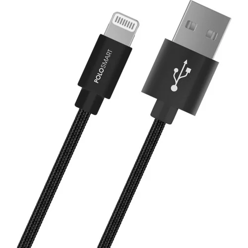 Polosmart PSM07 Apple Uyumlu Lightning Hızlı Şarj Kablosu Siyah 1 Metre