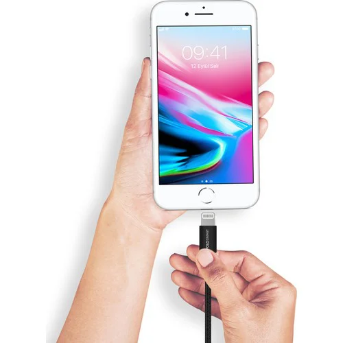Polosmart PSM07 Apple Uyumlu Lightning Hızlı Şarj Kablosu Siyah 1 Metre