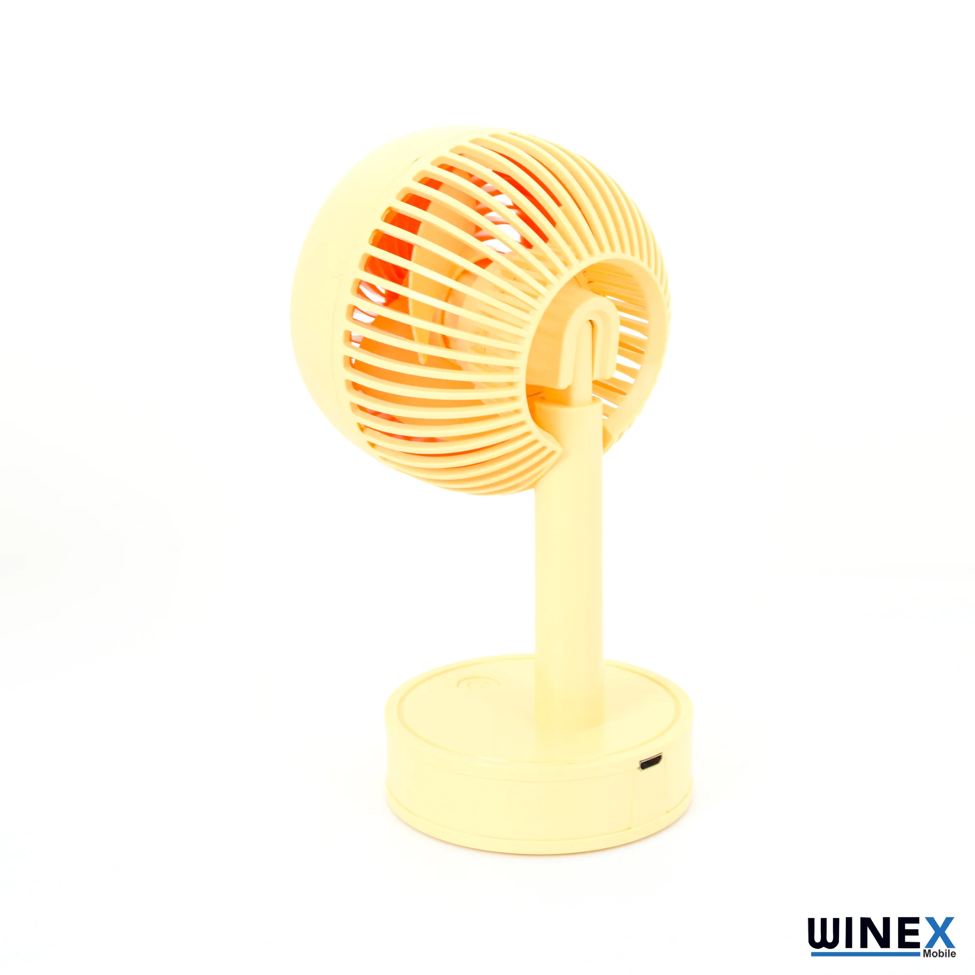 Winex Mini Taşınabilir Portatif Fan 3 Kademeli Vantilatör Sarı
