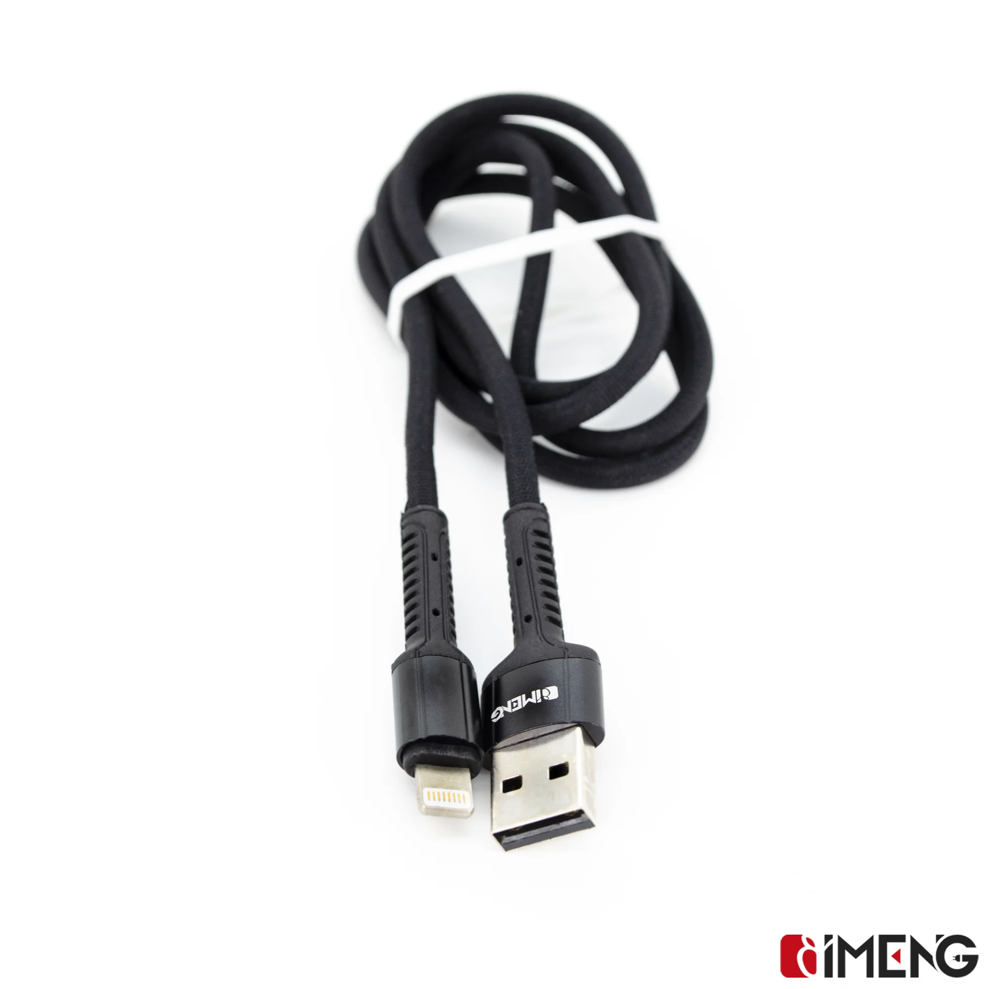 İmeng 3A UsbA to Lightning Pro Braided Data ve Hızlı Şarj Kablosu Siyah