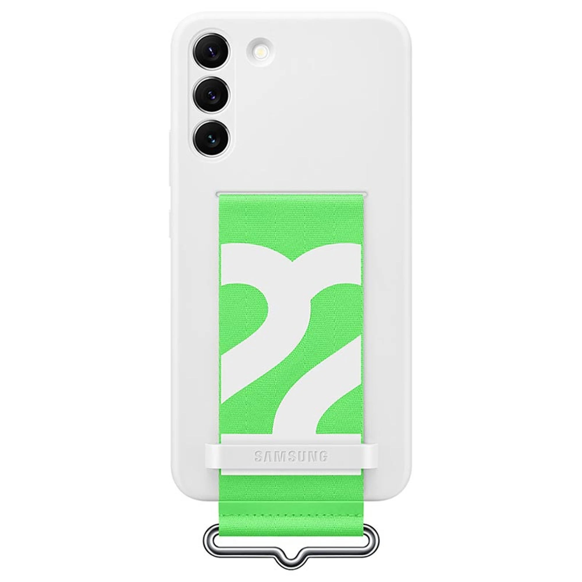 Samsung Galaxy S22+ Kayışlı Silikon Kılıf Beyaz(Samsung Türkiye Garantili)