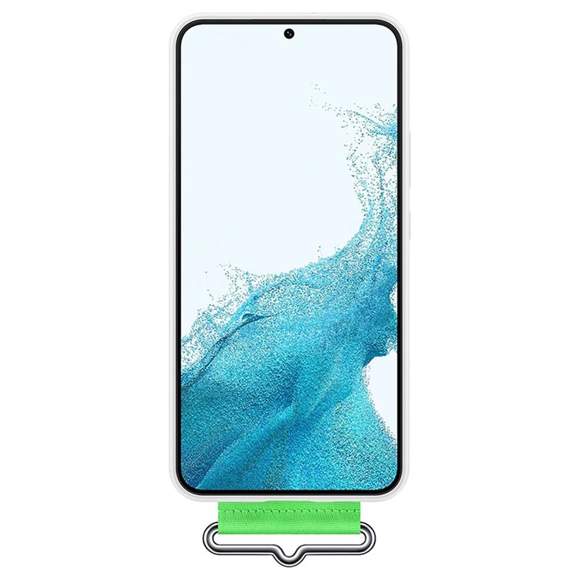 Samsung Galaxy S22+ Kayışlı Silikon Kılıf Beyaz(Samsung Türkiye Garantili)