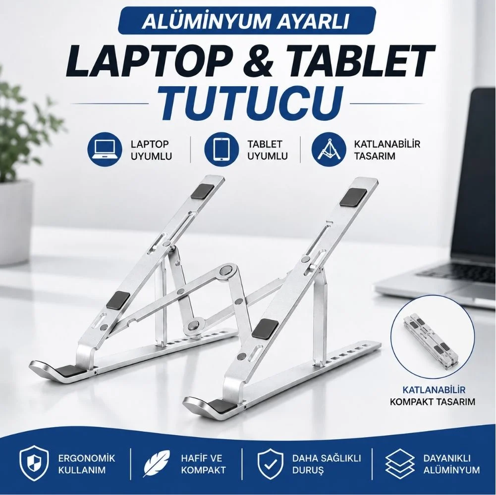 Winex Alüminyum Ayarlı Laptop Macbook Matebook Notebook Yükseltici Stand 3369