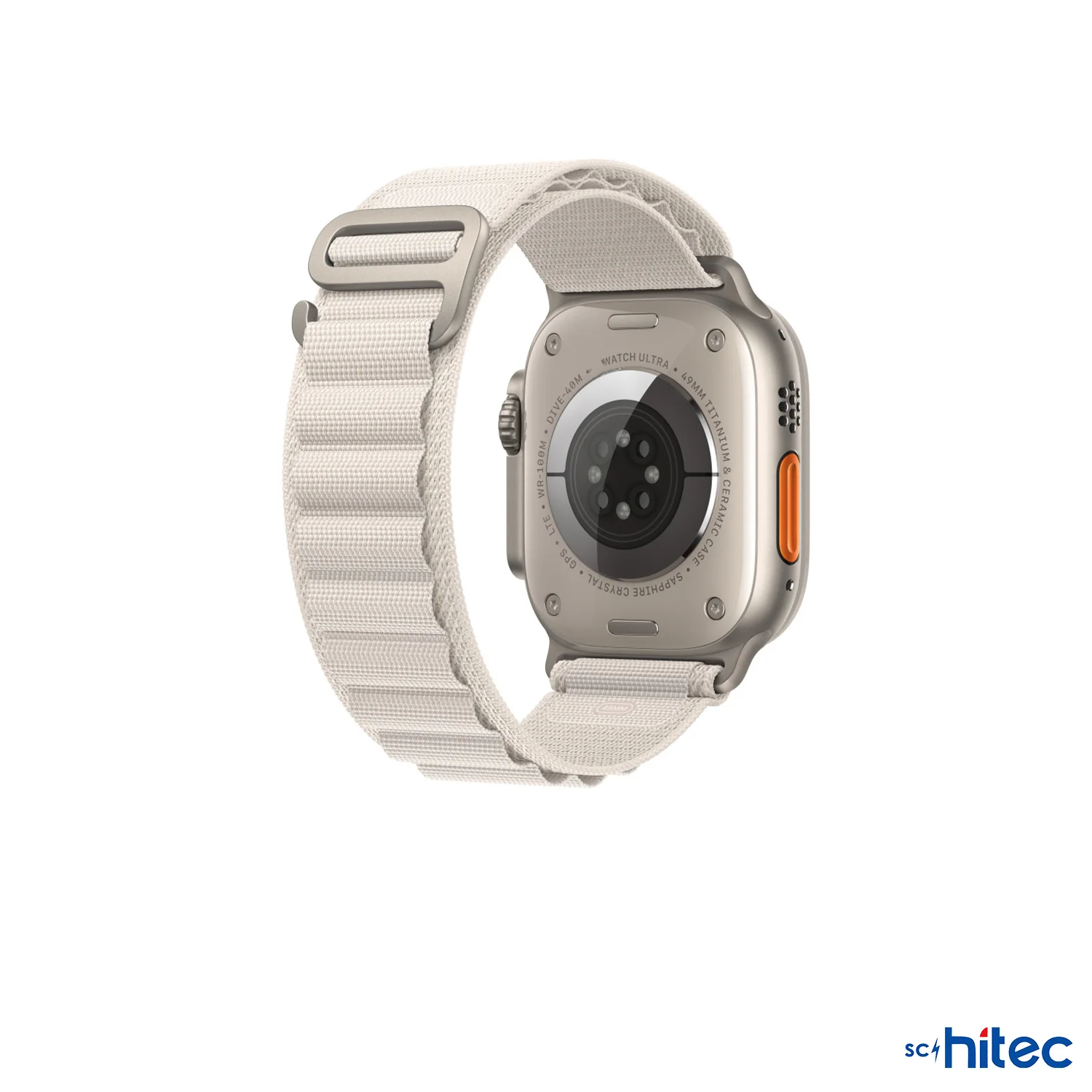ScHitec 42-44mm Yeni Nesil Apple Uyumlu Akıllı Saat Kordonu Hasır Kancalı Beyaz
