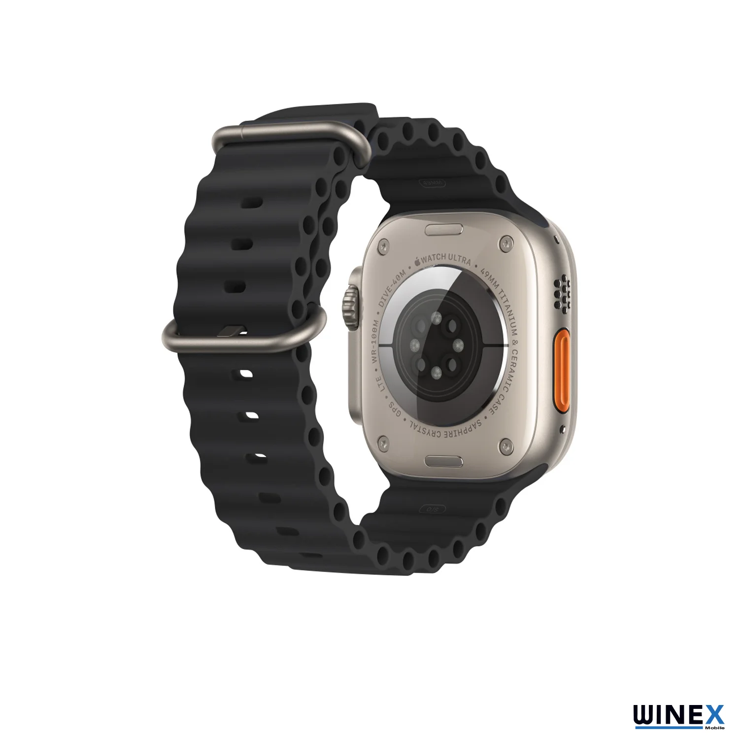 Winex 42-49mm Yeni Nesil Apple Uyumlu Akıllı Saat Kordonu Silikon Siyah