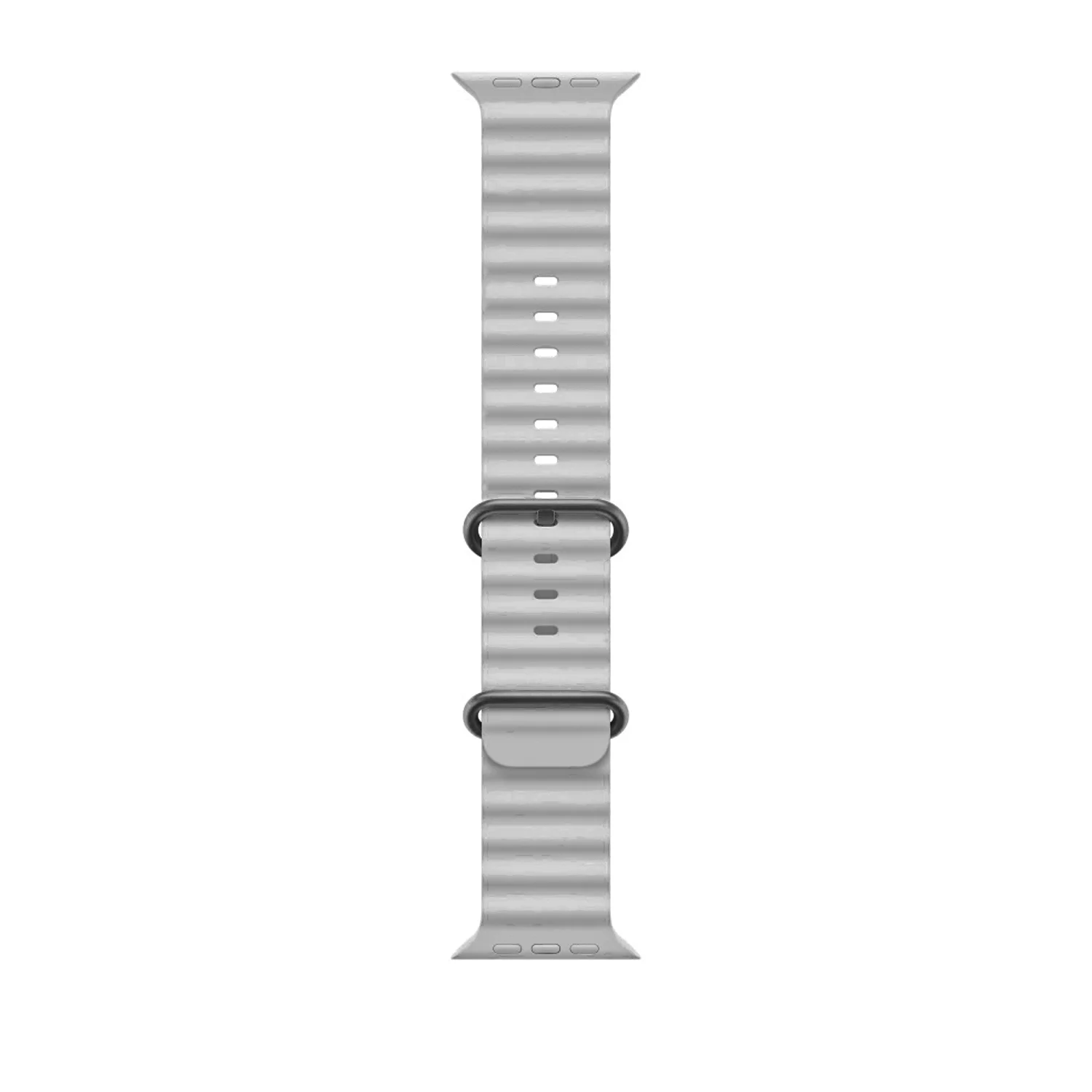 Winex 42-49mm Yeni Nesil Apple Uyumlu Akıllı Saat Kordonu Silikon Gri