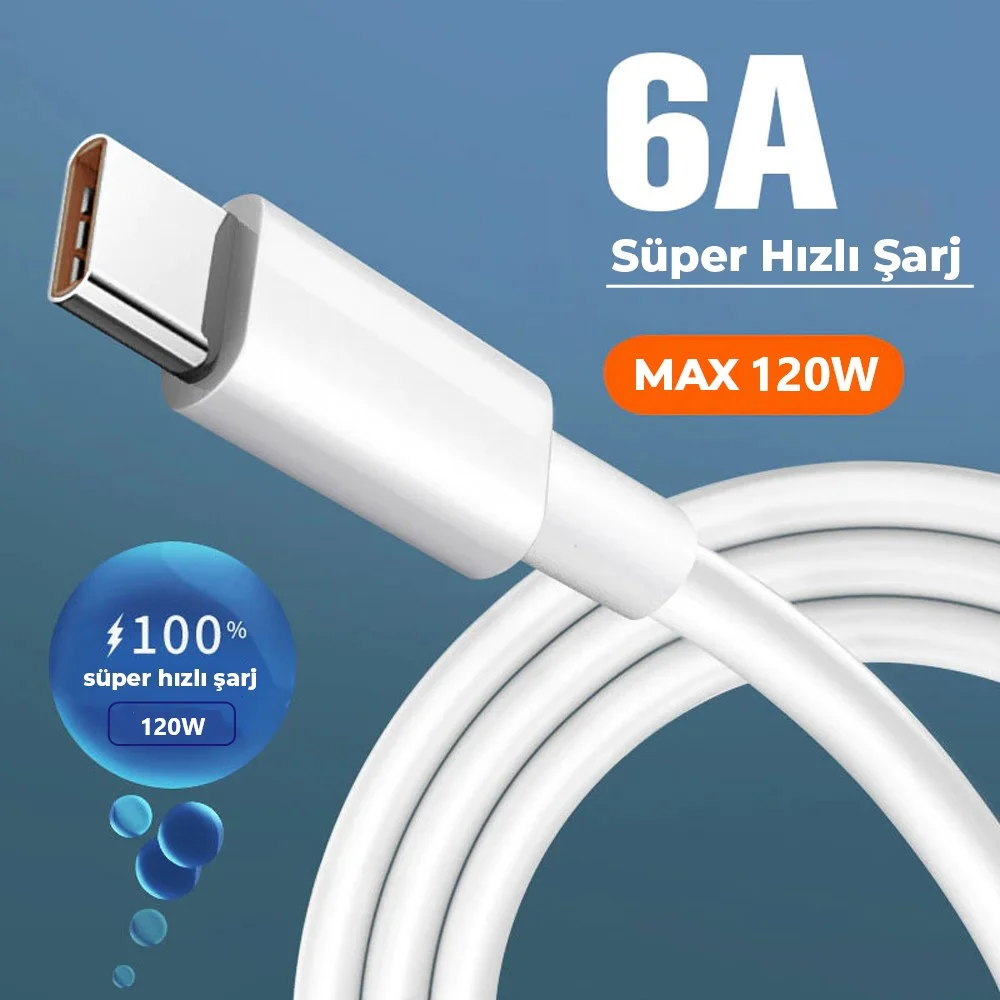 ScHitec 6A 120W Type-C to Type-C 1Metre Süper Hızlı Data ve Şarj Kablosu SX10