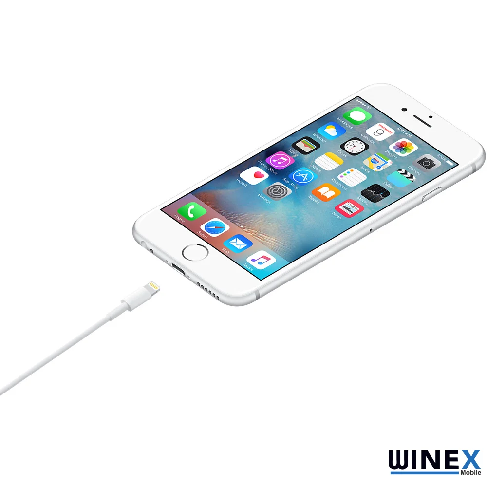 Winex 3A 60W UsbA to Lightning Data Ve Şarj Kablosu Beyaz WDF01