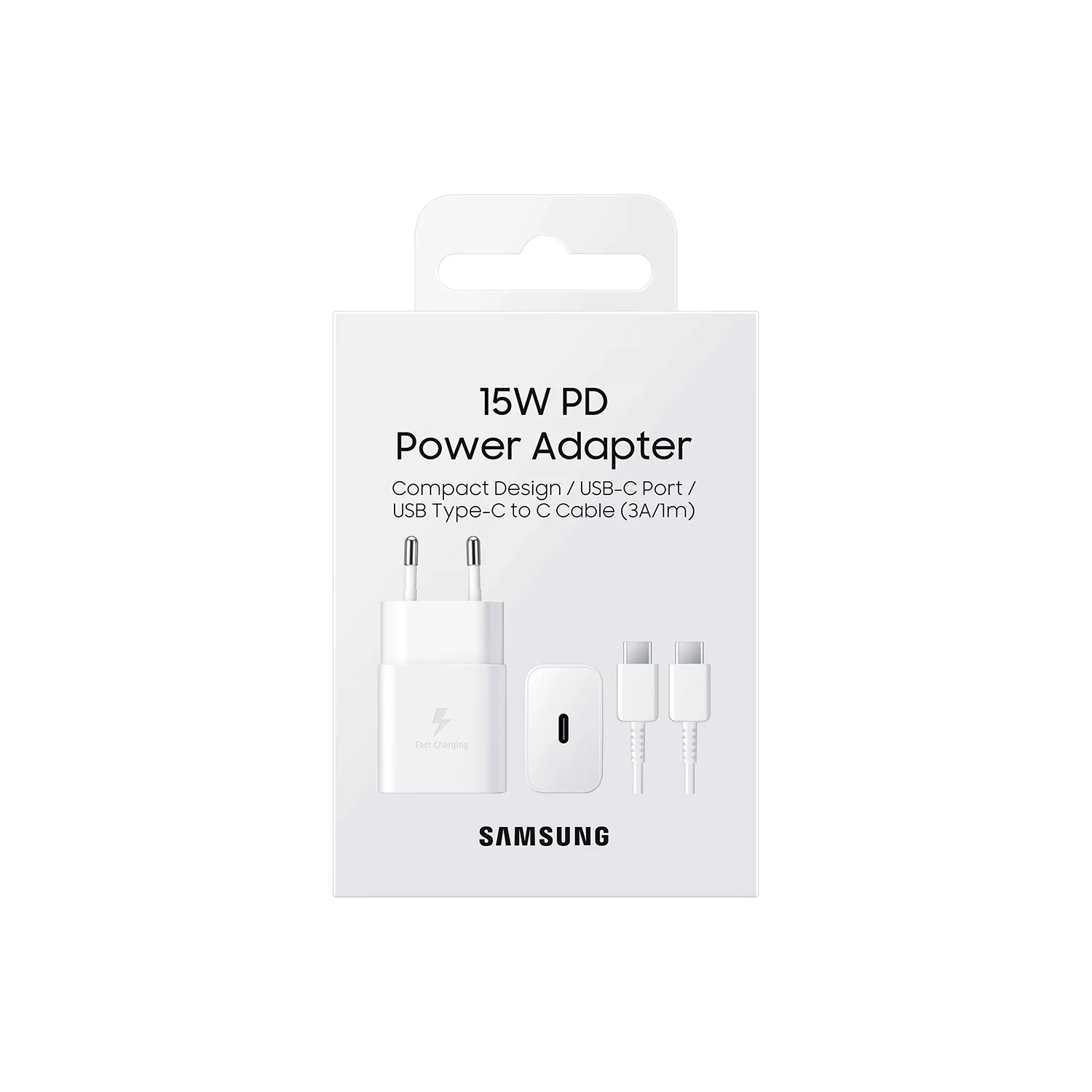 Samsung 3A 15W Type-C Çıkışlı 1m Kablolu Şarj Aleti Set Beyaz(Samsung Türkiye Garantili) EP-T1510X