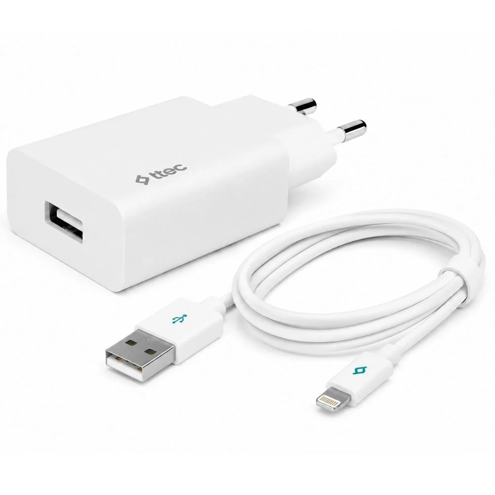 Ttec Iphone Uyumlu Şarj Aleti (İPHONE 13 - 12 - 11 - X-8-7-6 Uyumlu) 2.1a Hızlı Şarj Aleti